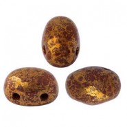 Les perles par Puca® Samos kralen Opaque choco bronze 13600/15496